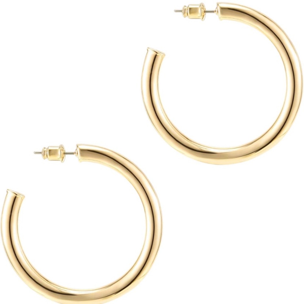 Gold Hoop Earrings - Medium/Larger Size